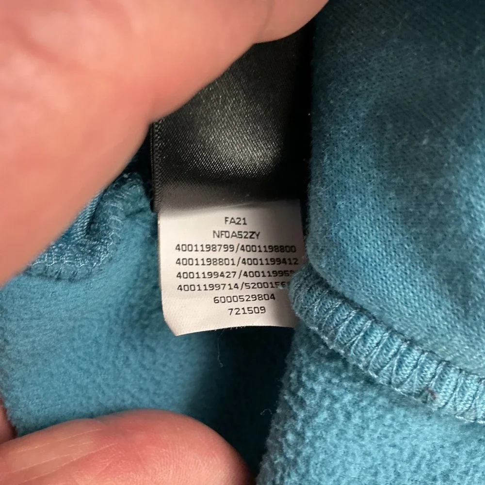 The North Face TKA Kataka Fleece Mens Large Blue NF0A52ZY Quarter Zip